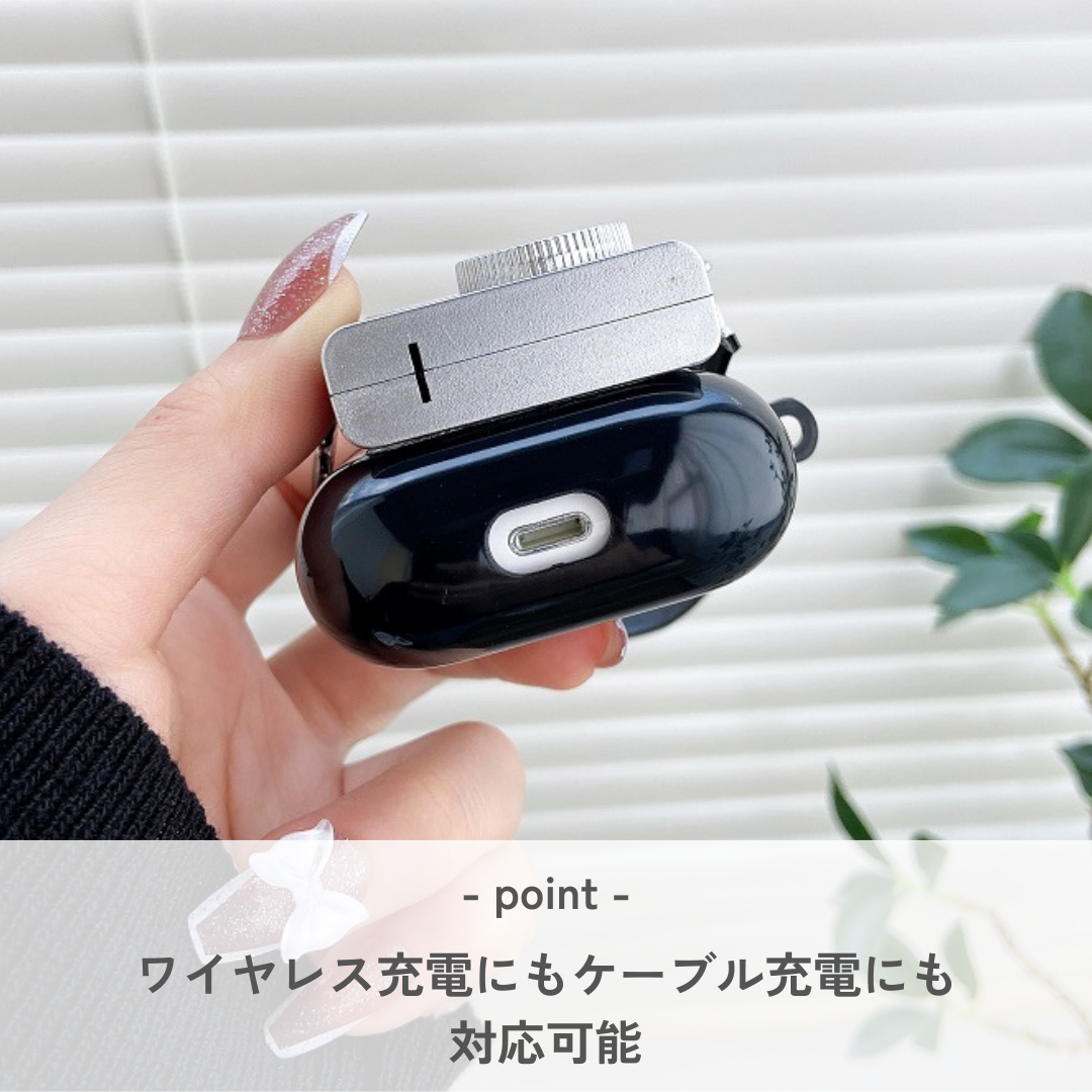 レトロカメラモチーフ　AirPods/AirPodsproケース